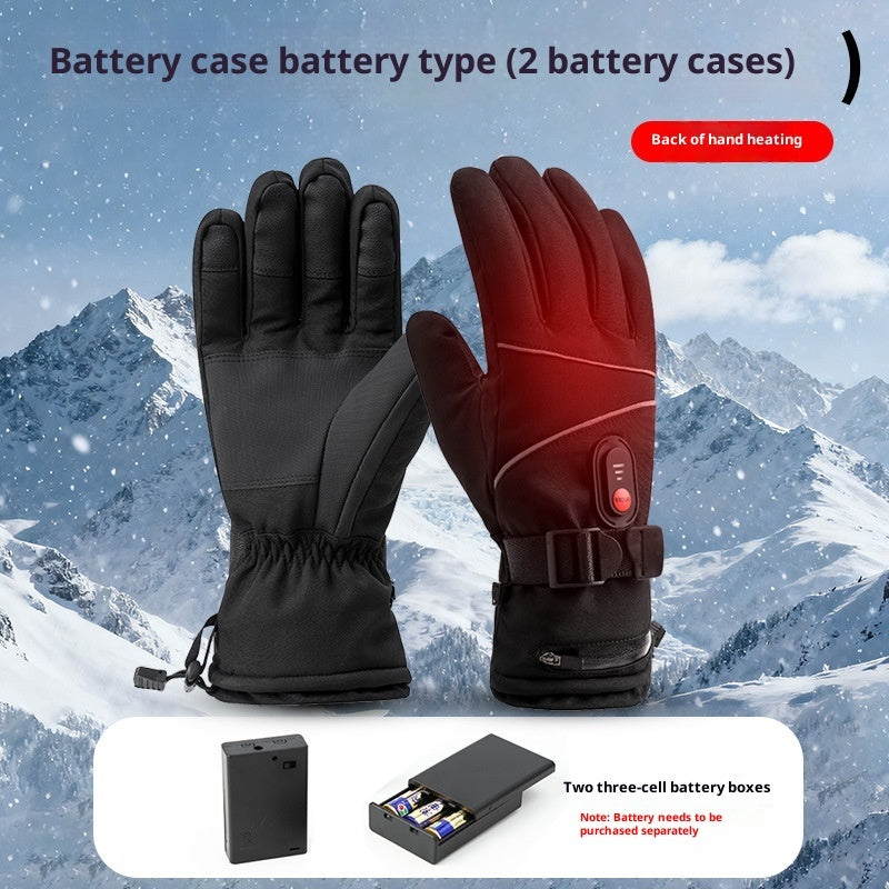 Outdoor Cycling Sports Thickening Electrically Heated Gloves